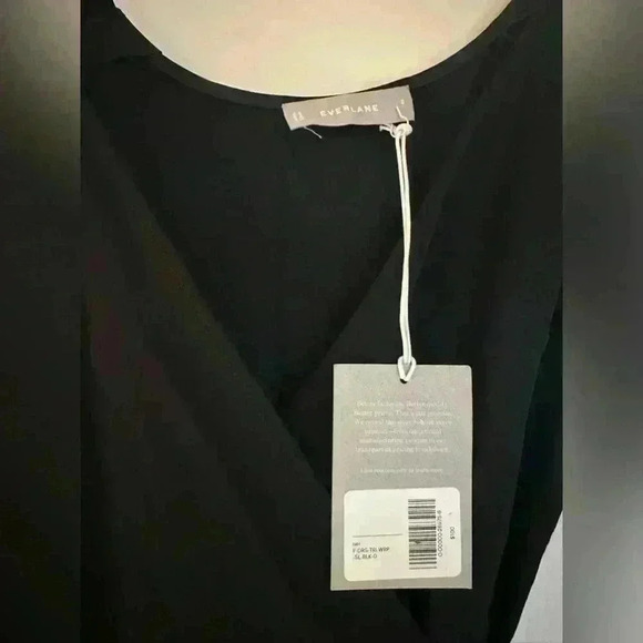 NWT Everlane Midi Wrap Dress, Size 0 | Japanese GoWeave Tank Wrap Dress in Black - Picture 7 of 7